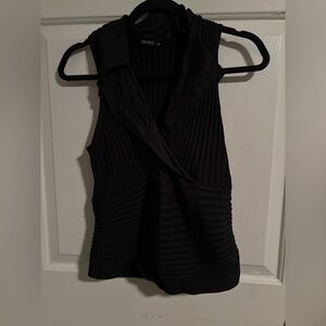 SculptureSilk Black Tank Top